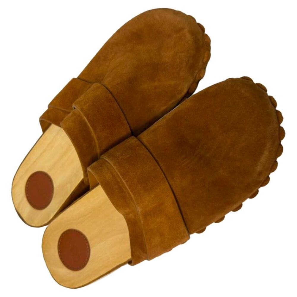 Chloé Joy Studded Clogs in Brown Suede - Picture 6 of 10